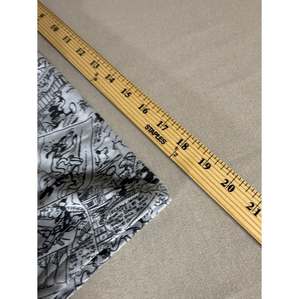 Disney Shorts Adult Large Grey Mickey Text All Over Print Drawstring Relax Mens - Picture 8 of 12